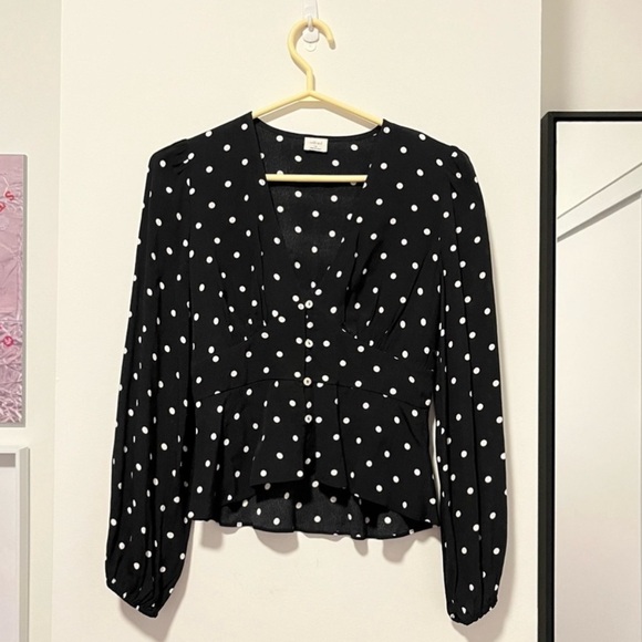 Wilfred Polka Dot Prairie Blouse - Picture 5 of 9